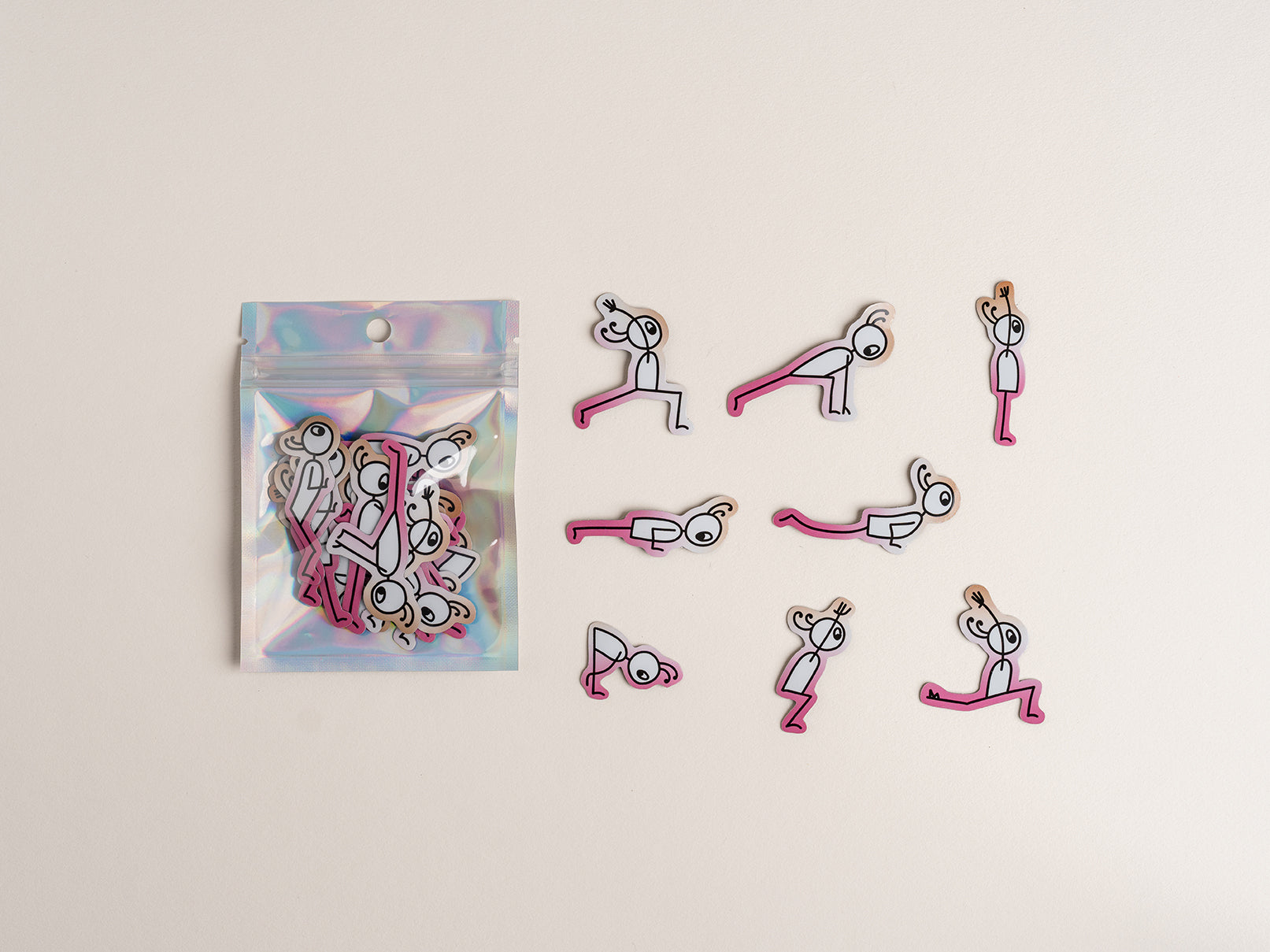 Yoga Stick Figure Magnets