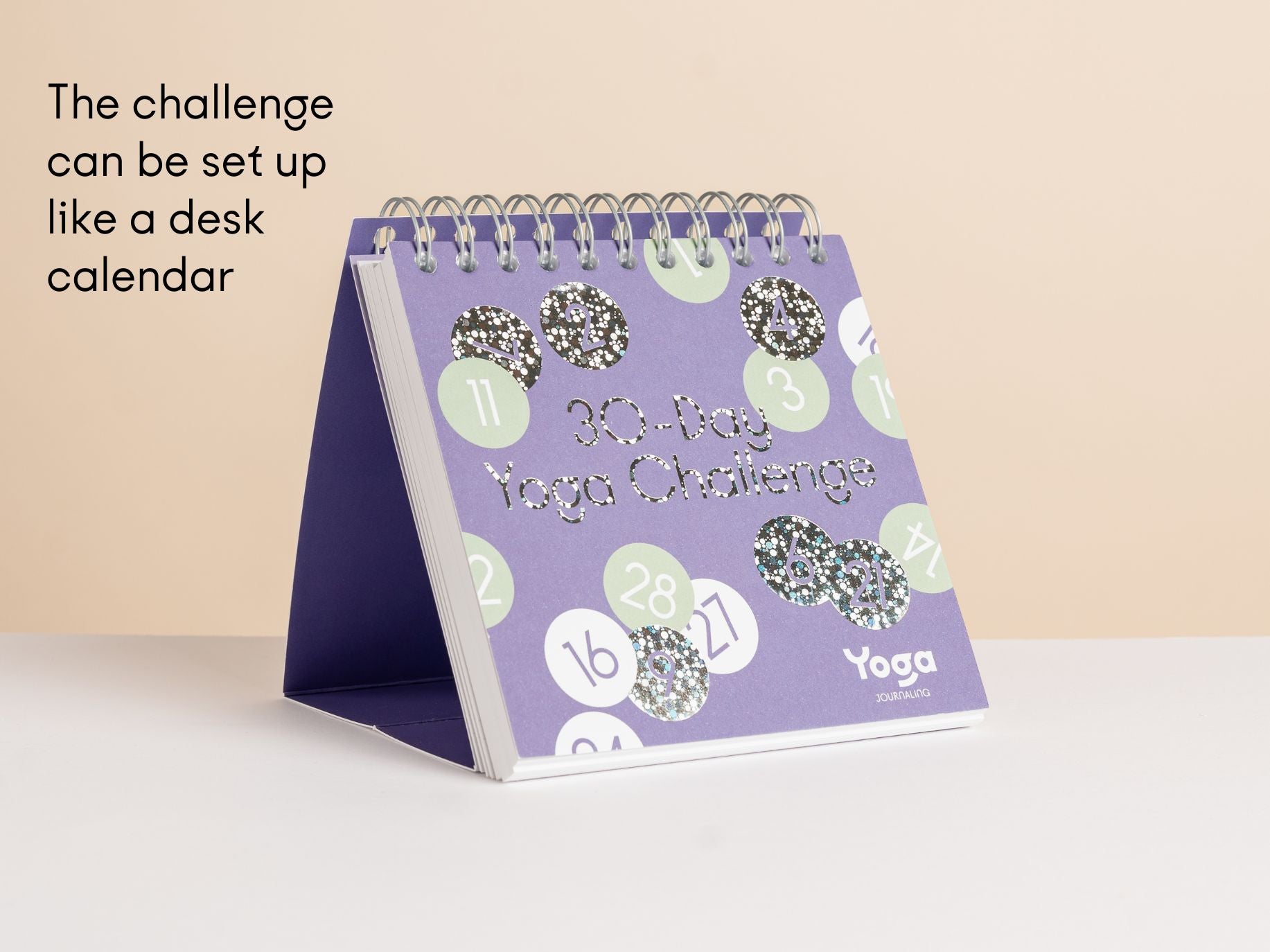 All 30 days of the yoga challenge laid out with clear yoga stick figures – perfect for a daily home routine

