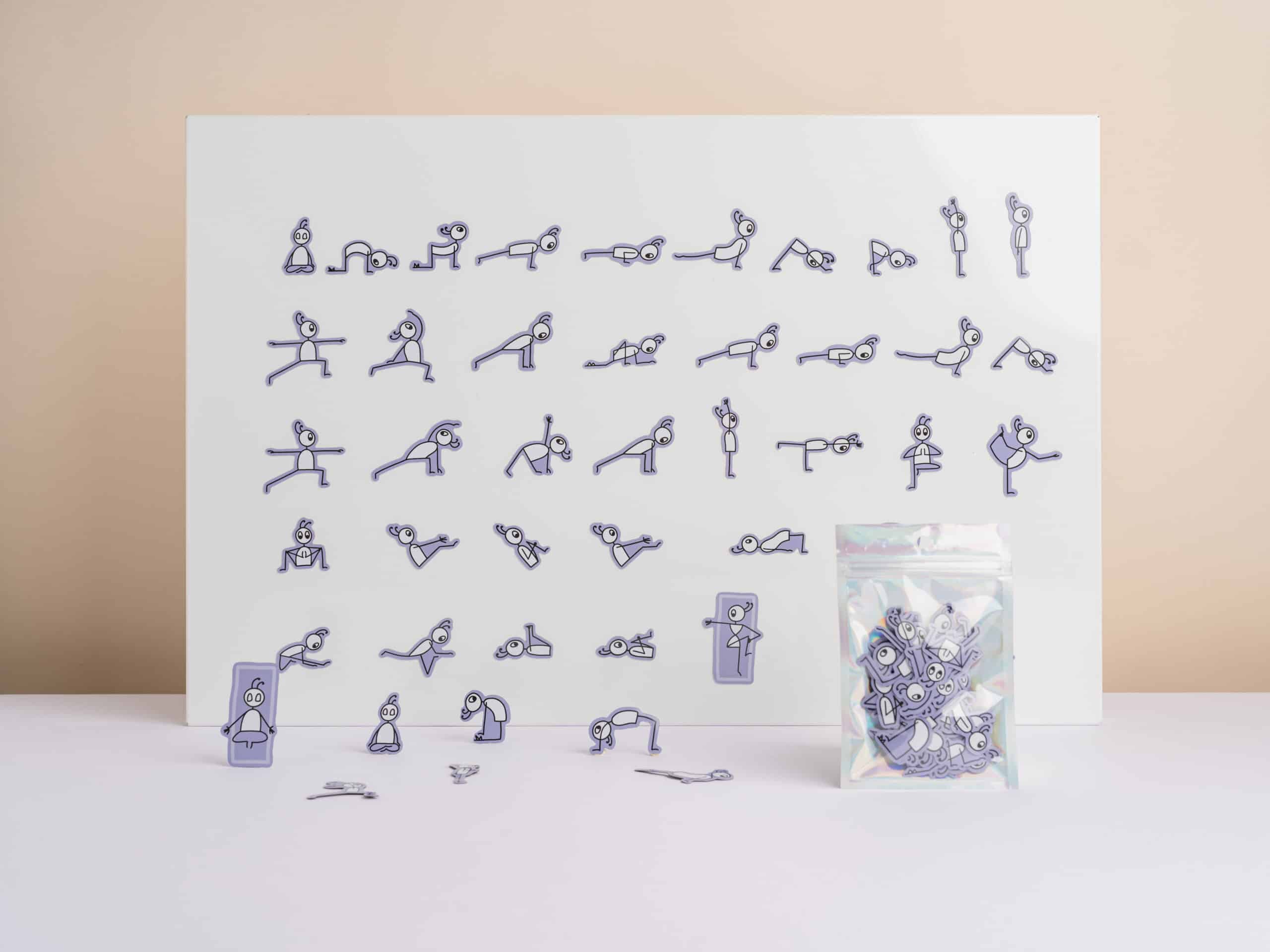 Yoga Stick Figure Magnets are the ultimate method to create yoga sequences fast and easy and in a playful way. Especially for yoga teacher trainees and new yoga teacher this method is helpful and help them to get started. 