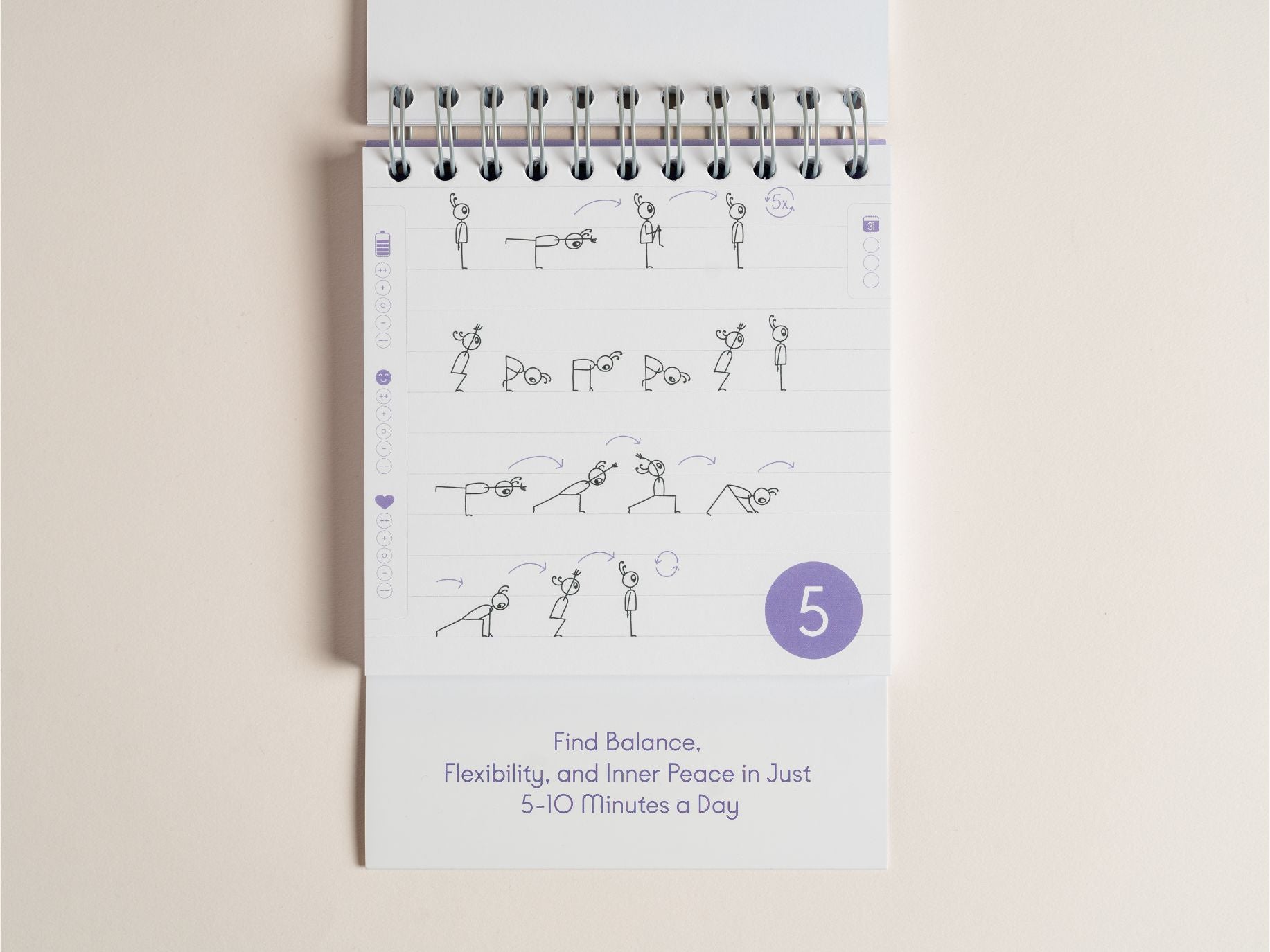 Quick and effective yoga at home – 30 Day Yoga Challenge with short stick figure sequences for busy people

