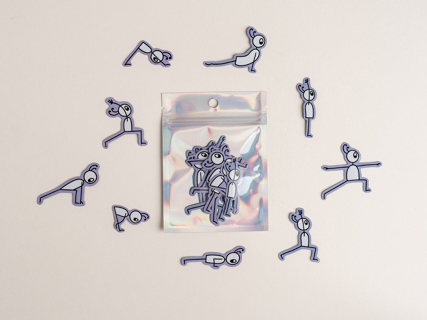 Yoga Stick Figure Magnets