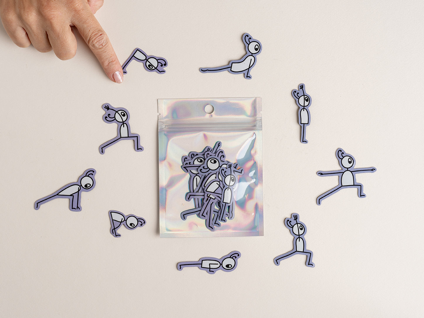 Yoga Stick Figure Magnets